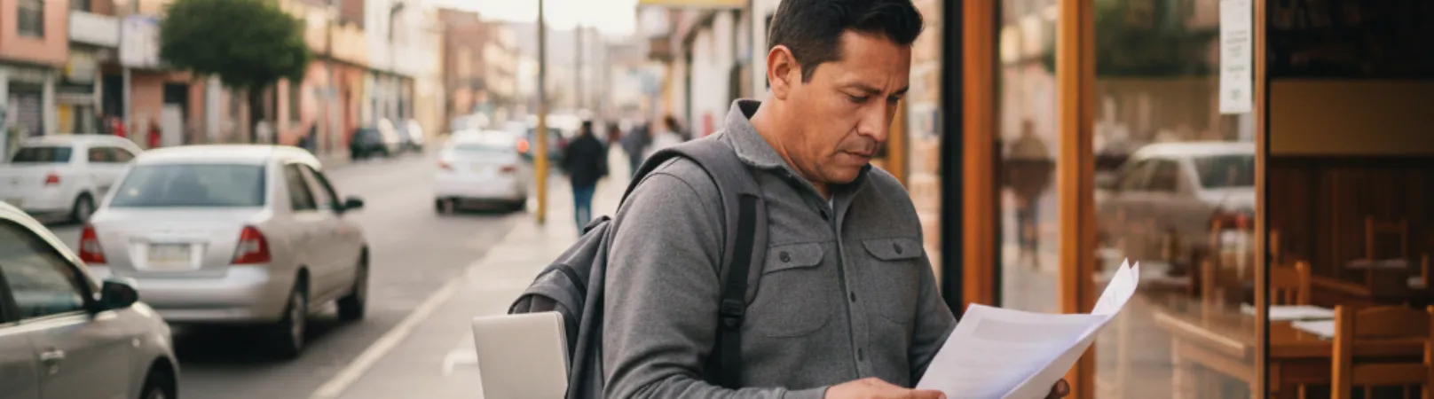 Empresario revisando la reduccion del IGV para restaurantes 