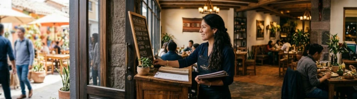 Mesera organiza y decide en qué zona colocar a los clientes