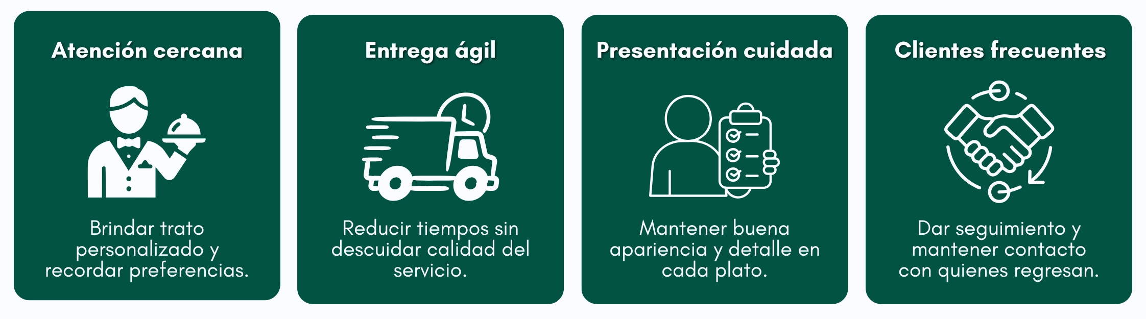 Gráfico con tips para mejorar la experiencia del cliente