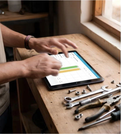 Control de liquidez y métricas desde tablet