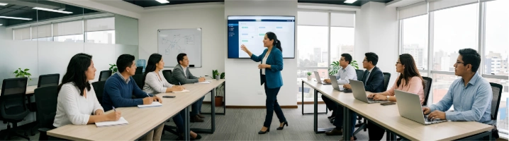 Equipo recibe capacitación sobre procesos digitales de traslado.