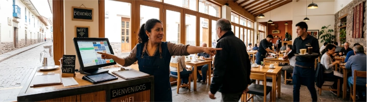 Control del flujo de clientes desde la recepción del local