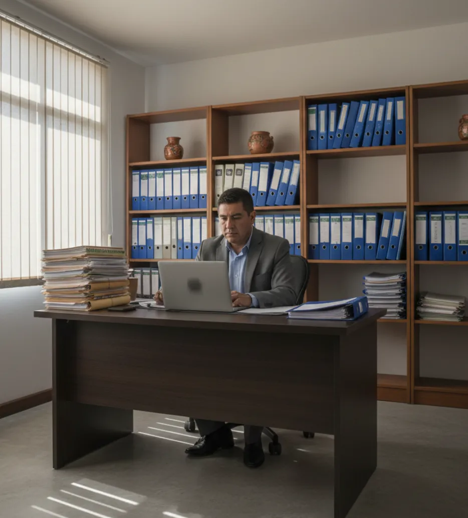 Contador reportando los aportes laborales y remuneraciones