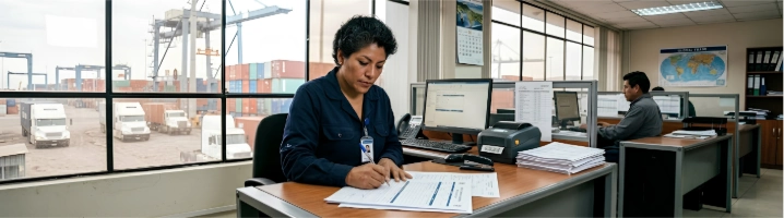 Administradora completando nuevo formulario