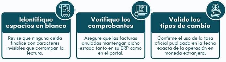 Revisión rápida antes de exportar data