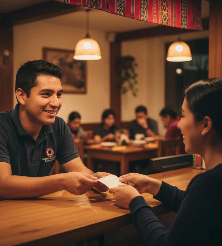 Factura electrónica generada en sistema POS de restaurante