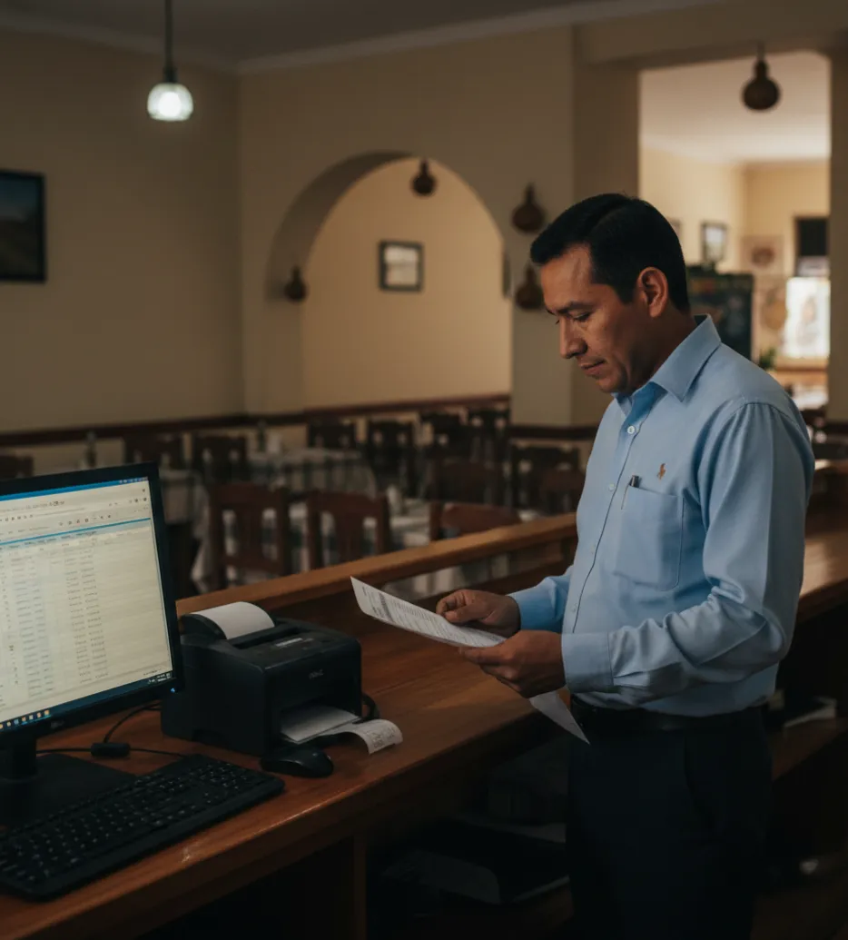 Fiscalización SUNAT restaurantes revisando ventas y comprobantes