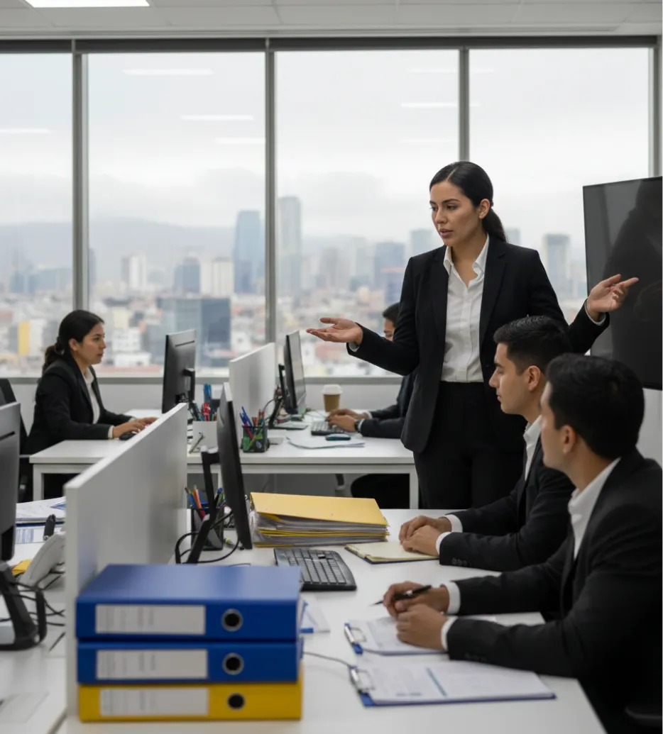 Supervisión y coordinación del equipo contable en oficina